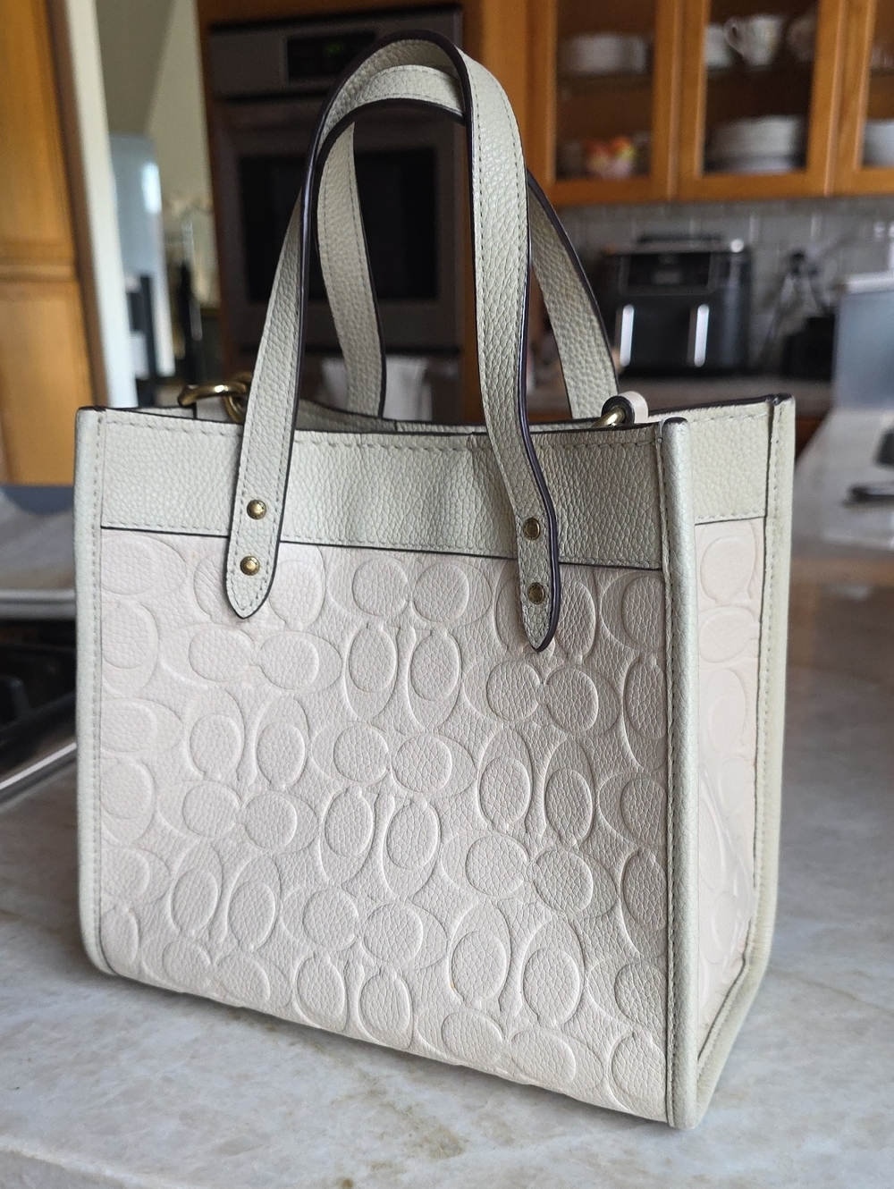 Coach Field Tote 22 In Signature LEATHER - Picture 4 of 16